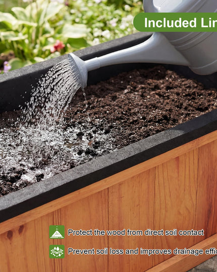 Giantex Outdoor Raised Garden Bed Set of 1/2 (28” x 10” x 10” )