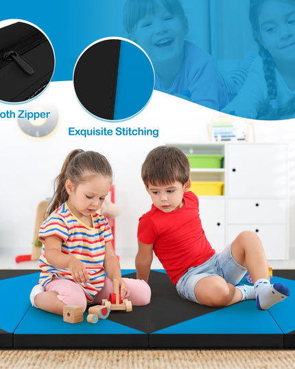 Giantex 4'x8'x2 Gymnastics Mat, Folding Anti-Tear Gymnastics Panel Mats