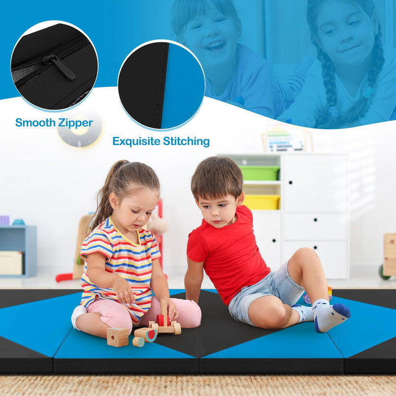 Giantex 4'x8'x2 Gymnastics Mat, Folding Anti-Tear Gymnastics Panel Mats
