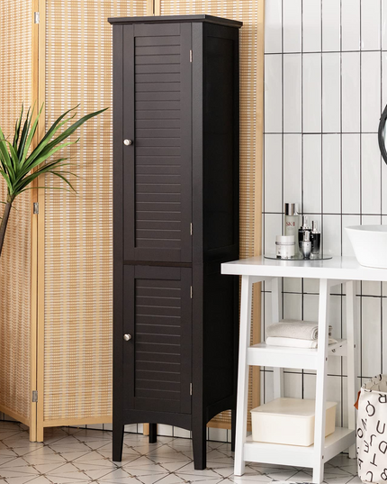 Storage Cabinet Bathroom High Cabinet with 5 Tier Shelves