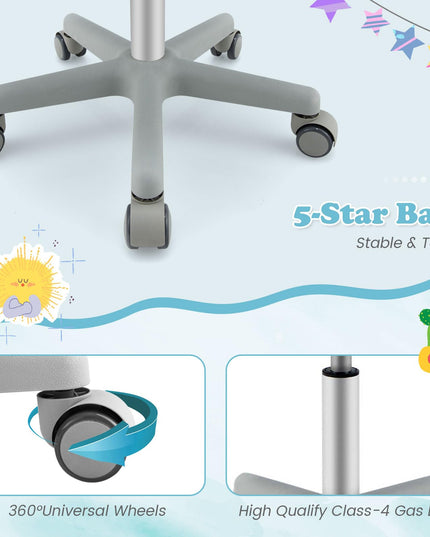 Giantex Adjustable Desk Chair with Auto Brake Casters for Kids