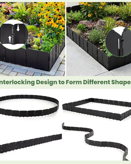 Giantex 70 Pcs Garden Landscape Edging Border