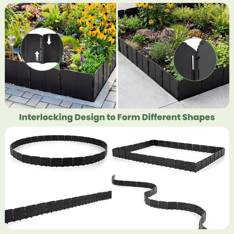 Giantex 70 Pcs Garden Landscape Edging Border