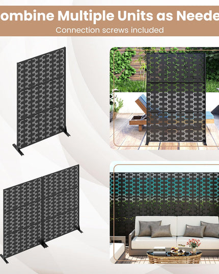 Giantex Metal Privacy Screen 72''H x 48''W for Garden