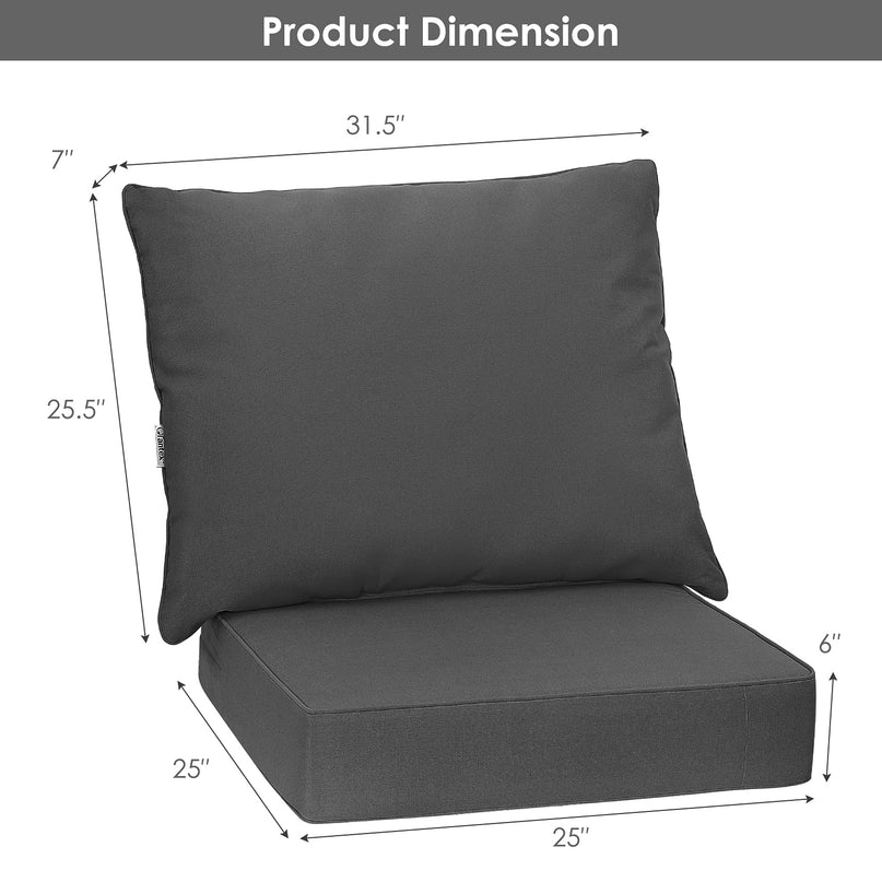 Giantex Patio Cushion Set of 6 for Patio Furniture