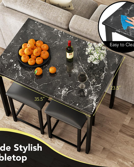 Giantex Dining Table Set for 2, Kitchen Table Set with Counter Height Dining Table