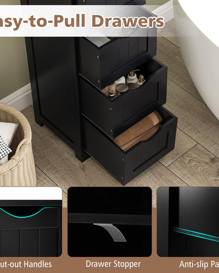 Giantex 32.5” Bathroom Storage Cabinet for Entryway Living Room