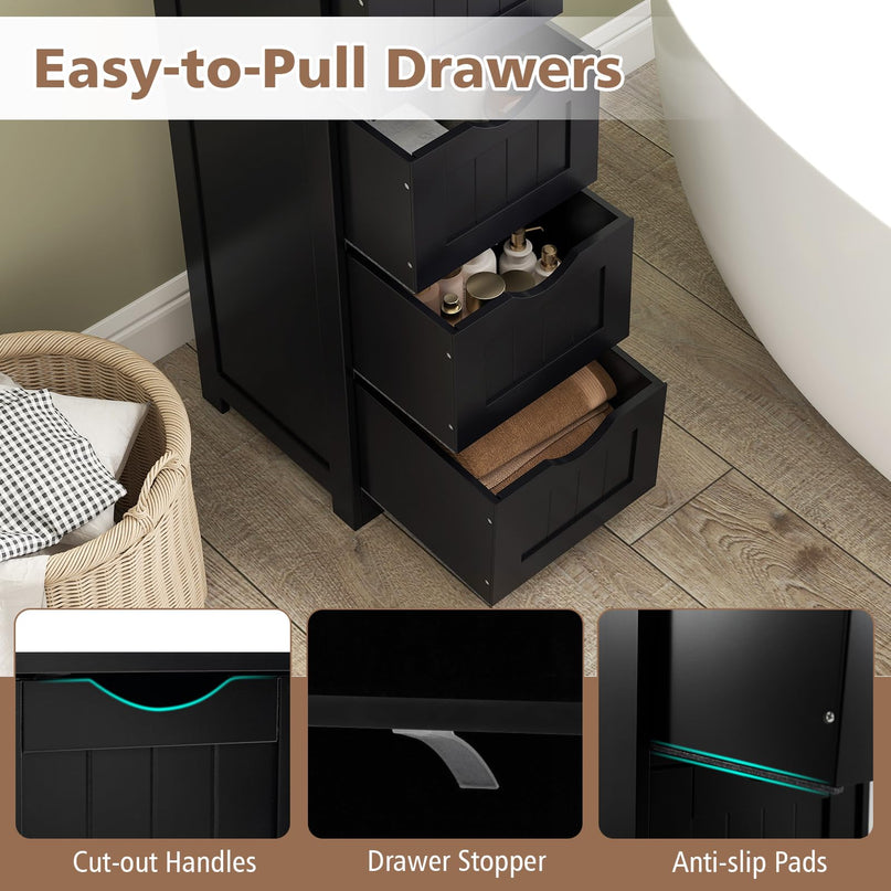 Giantex 32.5” Bathroom Storage Cabinet for Entryway Living Room