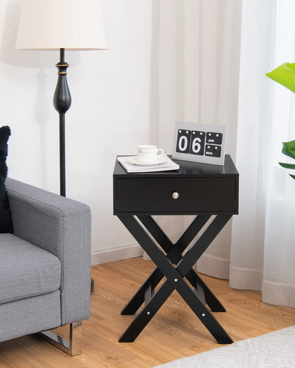 X-Shaped End Table, Modern Sofa Side Table