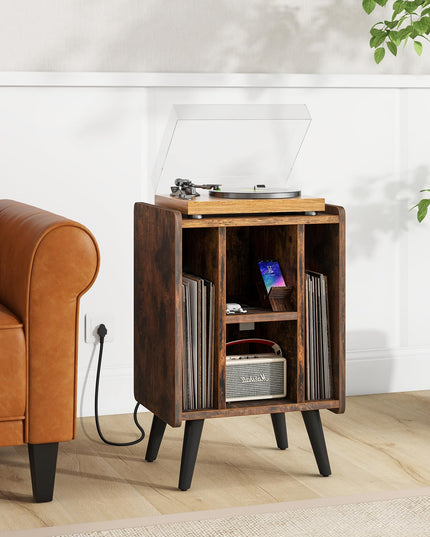 Giantex Record Player Stand, Turntable Stand with Charging Station