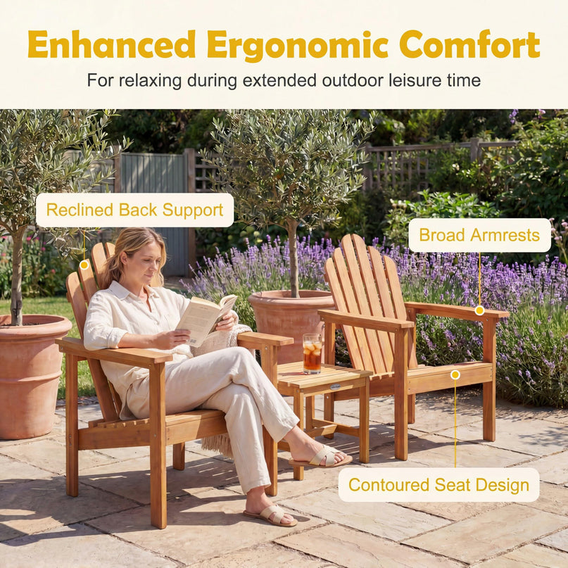 Giantex Stackable Adirondack Chair for Garden & Lawn