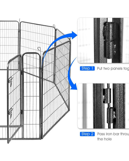 Giantex 8 Panel 48 inch Dog Playpen with Door