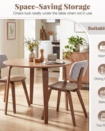 Giantex 37.5" Round Dining Table Set for Small Apartment