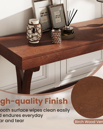 Giantex 52" Narrow Console Table Vintage Accent Entryway Table with Open Storage Shelf