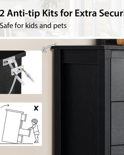 Giantex 5-Drawer Dresser for Bedroom, 41.5" Storage Cabinet with 5 Drawers