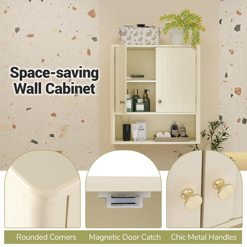 Giantex Wall Mounted Bathroom Cabinet for Laundry Room