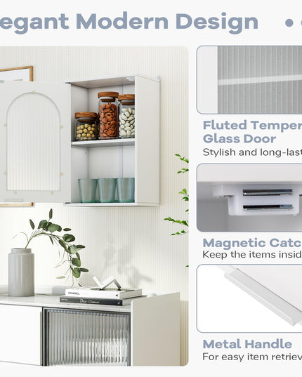 Giantex Wall Mounted Bathroom Cabinet for Living Room Laundry