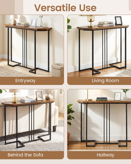 GIANTEX Modern Gold Console Table 44" Narrow Entryway Table