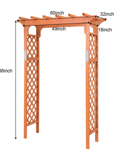 Giantex 88inch Wood Garden Arbor