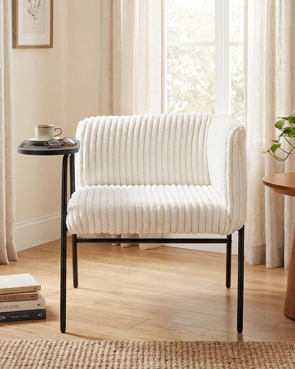 Giantex Modern Accent Chair with Tray Table Solid Metal Frame