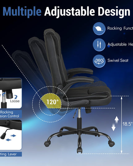 Giantex Ergonomic Computer Desk Chair with Flip-up Arms