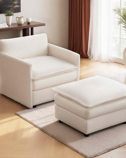 Fauteuil d'appoint surdimensionné Giantex avec ottoman pour chambre, salon et appartement