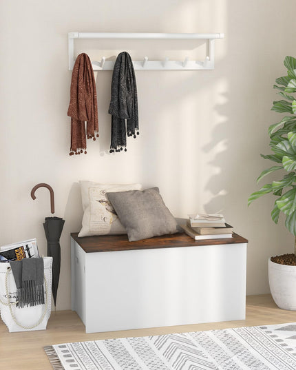 Giantex Flip-top Storage Chest, Lift Top Storage Bench w/Pneumatic Rod & Safety Hinges