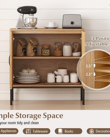 Giantex Sideboard Cabinet with Storage Adjustable Shelves