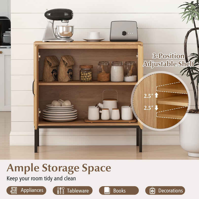 Giantex Sideboard Cabinet with Storage Adjustable Shelves