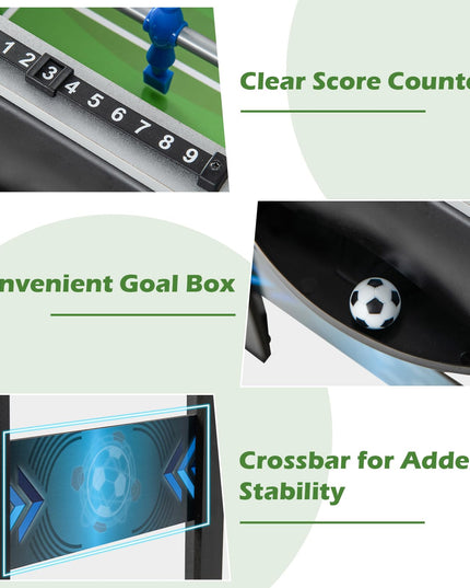 Giantex Foosball Table, 37.5" Foosball Table Adult Size, with 2 Balls, Smooth Handle