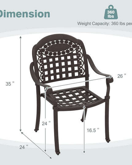 Giantex Stackable Outdoor Chairs Set of 4