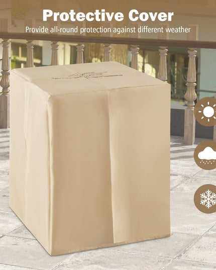 Giantex Propane Tank Cover Table - 16" Square Hideaway Table w/Waterproof Cover and Side Handles