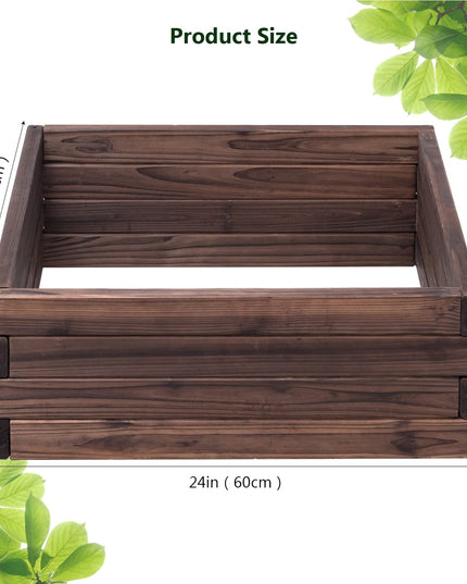 Brown Raised Garden Bed,  24'' L x 24'' W x 10''H