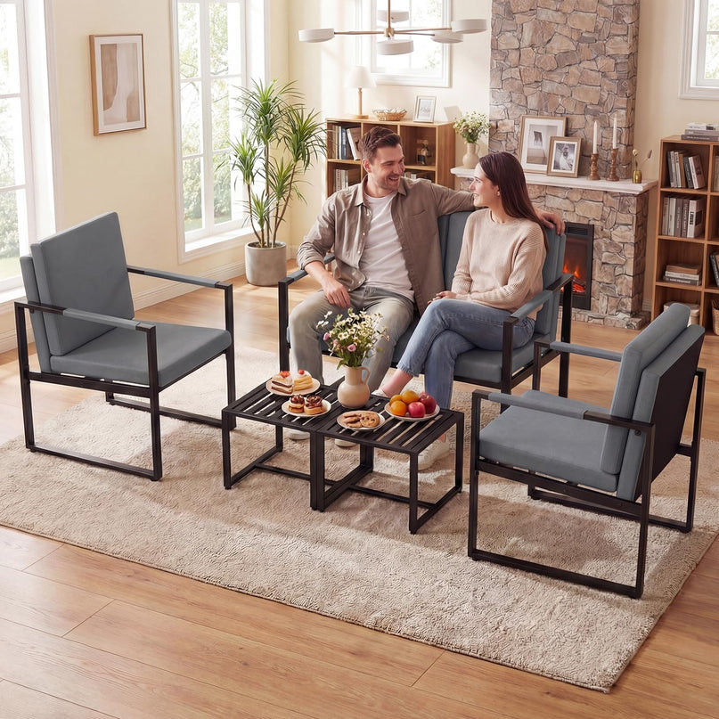 Tables d'appoint carrées d'intérieur Giantex pour salon