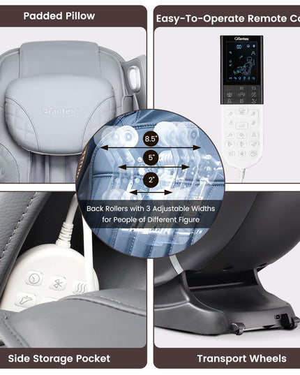 Giantex Comfort Full Body Massage Chair - Zero Gravity Massaging Recliner w/SL Track, Airbags, Foot Rollers