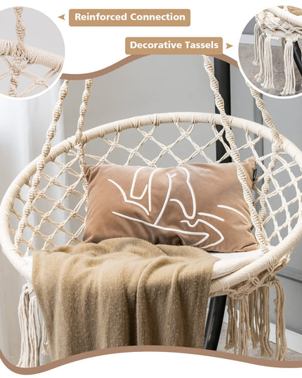 Hammock Chair Macrame Swing - Giantex