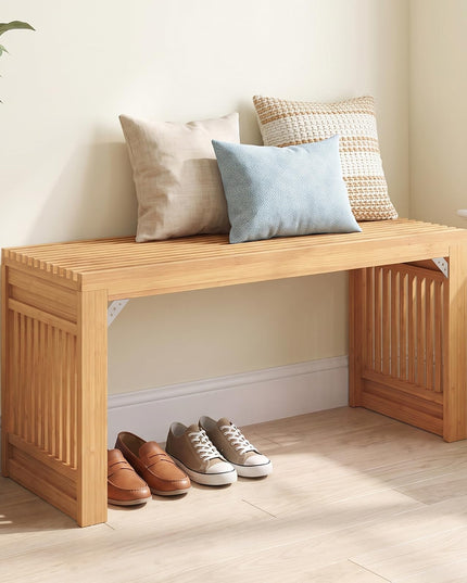 GIANTEX 35.5" Bamboo Dining Bench with Solid Widened Legs (1/2)