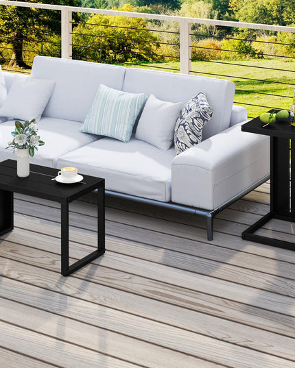 Giantex C-Shaped End Table with Adjustable Foot Pads