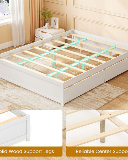 Giantex Queen Size Bed Frame with 2 Storage Drawers