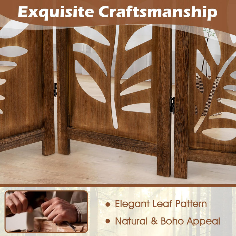Giantex Boho Rustic Room Divider for Living Room Bedroom