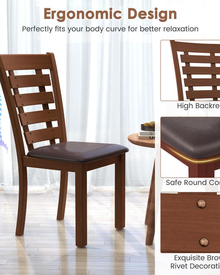 Giantex Wood Dining Chairs Set