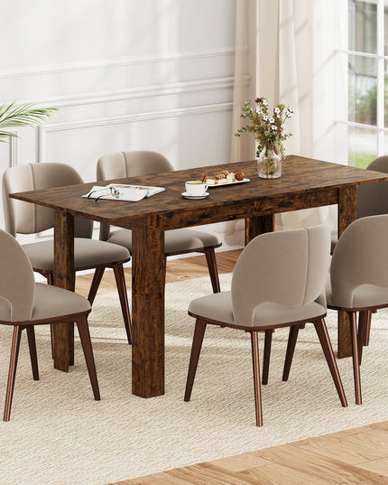 Giantex Table de Salle à Manger Extensible 119-157 cm pour 4-8 Personnes, Table de Ferme