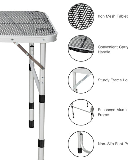 Folding Camping Table, Portable Picnic Table