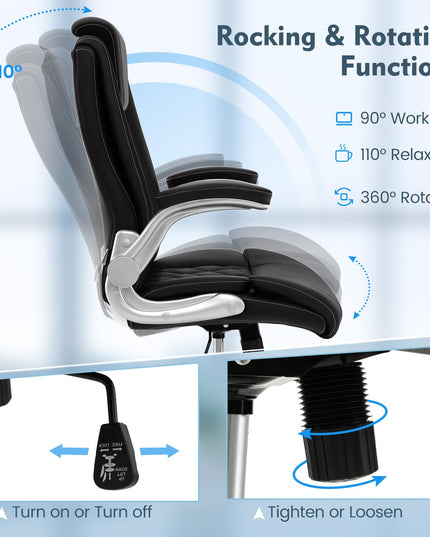 Giantex Executive Office Chair, Ergonomic PU Leather Desk Chair