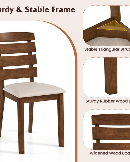 Giantex Wooden Dining Chairs Set for Living Dining Room
