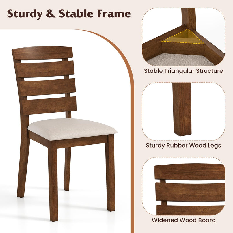 Giantex Wooden Dining Chairs Set for Living Dining Room