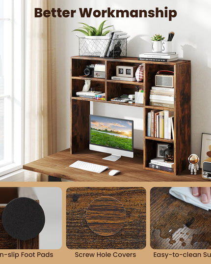 Giantex Desktop Bookshelf for Dorm College Office Home
