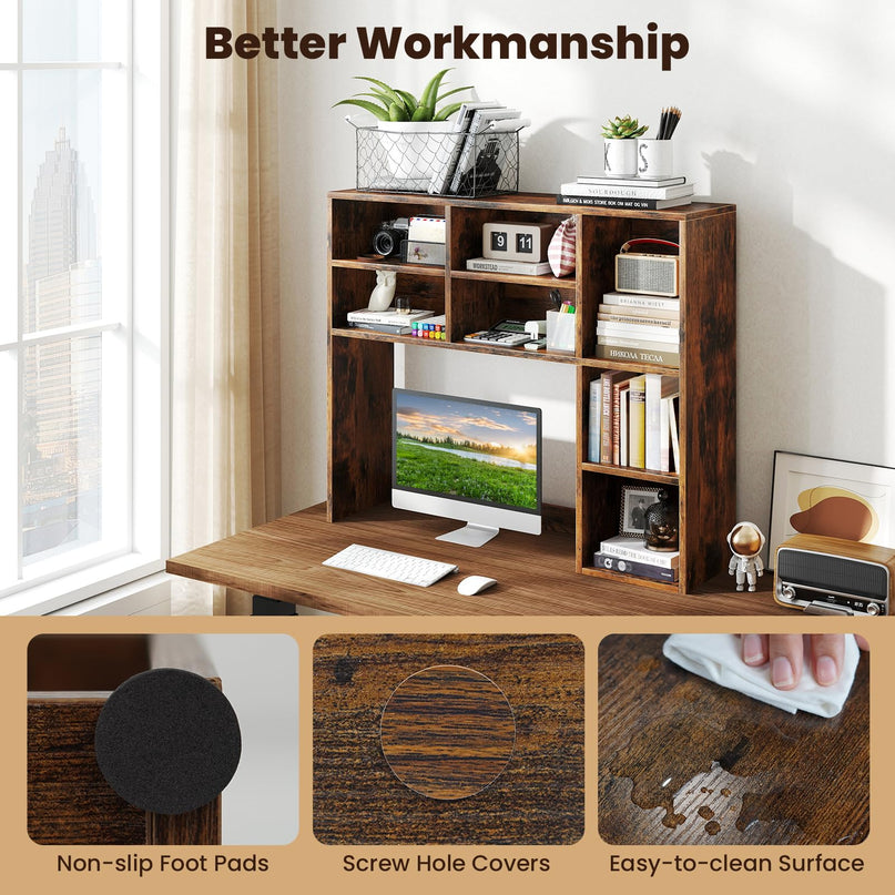 Giantex Desktop Bookshelf for Dorm College Office Home