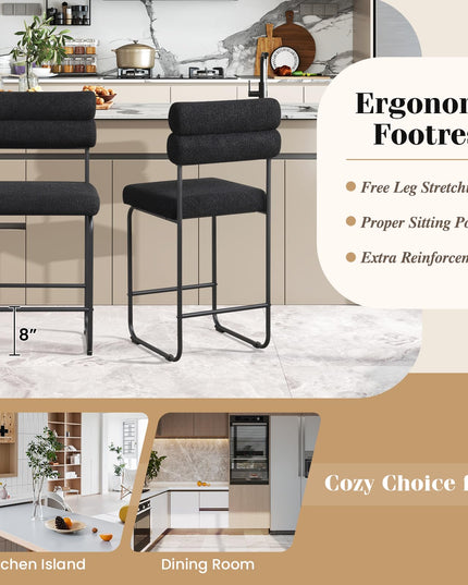 Giantex 26" Counter Height Bar Stools Set of 2/4