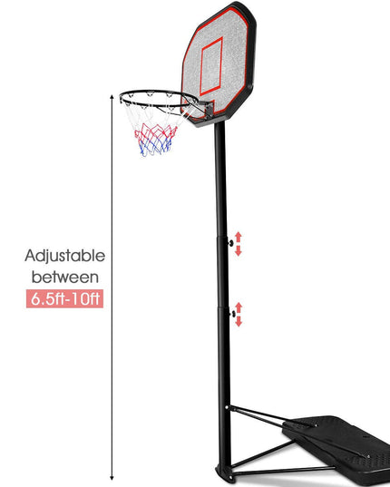 Giantex Portable Basketball Hoop 10 Ft Indoor Outdoor Adjustable Height 6.5'-10'